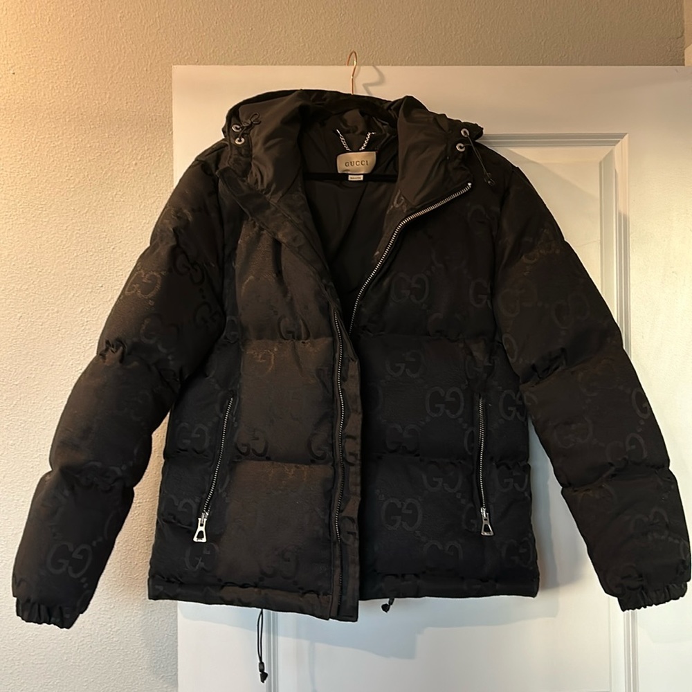 Jumbo GG Canvas Puffer Jacket